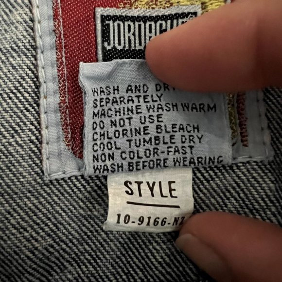 Jordache Gold 80's Vintage Light Wash Acid Jean Jacket Gold Buttons Cotton Small - Picture 5 of 10